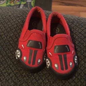 Red car shoes